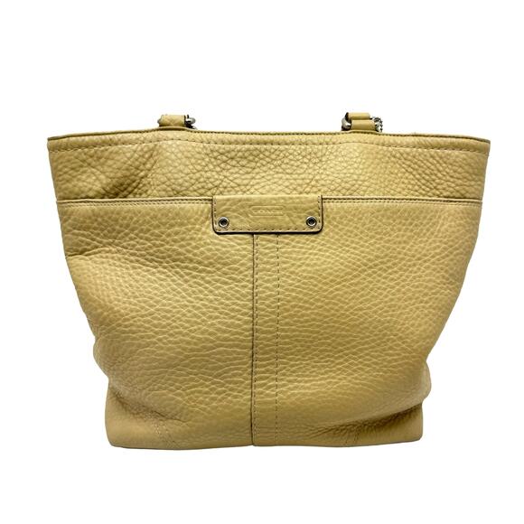 Coach F13089 Hamilton Tan Pebbled Leather Double Strap Shoulder Tote Bag - Picture 3 of 12